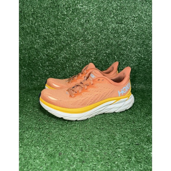 Hoka One Clifton 8 Womens Size 5.5 D Wide Orange Running Shoes Athletic Sneakers - Picture 5 of 16